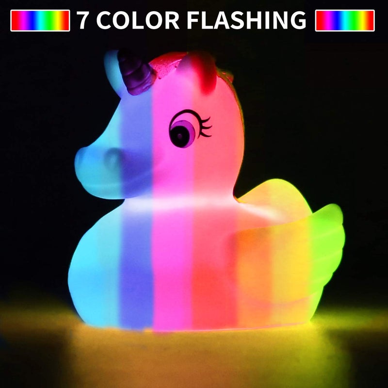 Laxdacee No Hole Bath Toy, 12 Pack Light up Animal, Flashing Color Tub Toys for Toddler Swimming Pool Party Bathtub Bathroom Shower Game, Bathtub Floating Water Toy for Infant Kid Toddler Boy Girl - Image 3